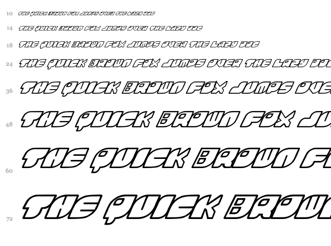 Rinosaur font waterfall
